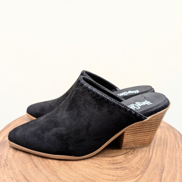 Corkys Women's Black Suede Sizzle Mules Size 7 - Picture 5 of 5